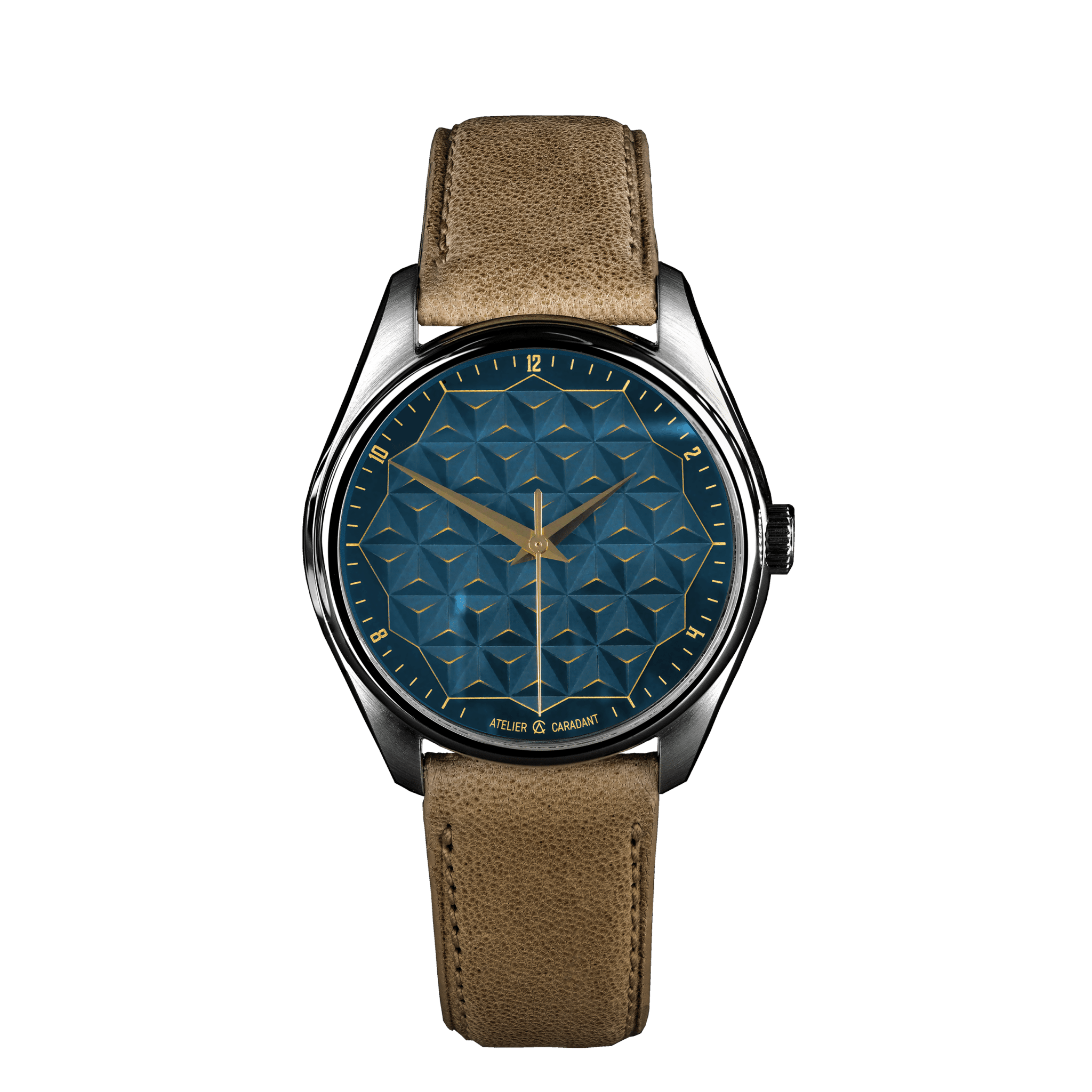 Signature Patterns Pyramides Bleu Lagune - Atelier Caradant
