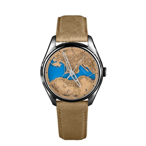 Hong Kong watch paper dial city map - Atelier Caradant