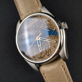 Hong Kong watch paper dial city map - Atelier Caradant