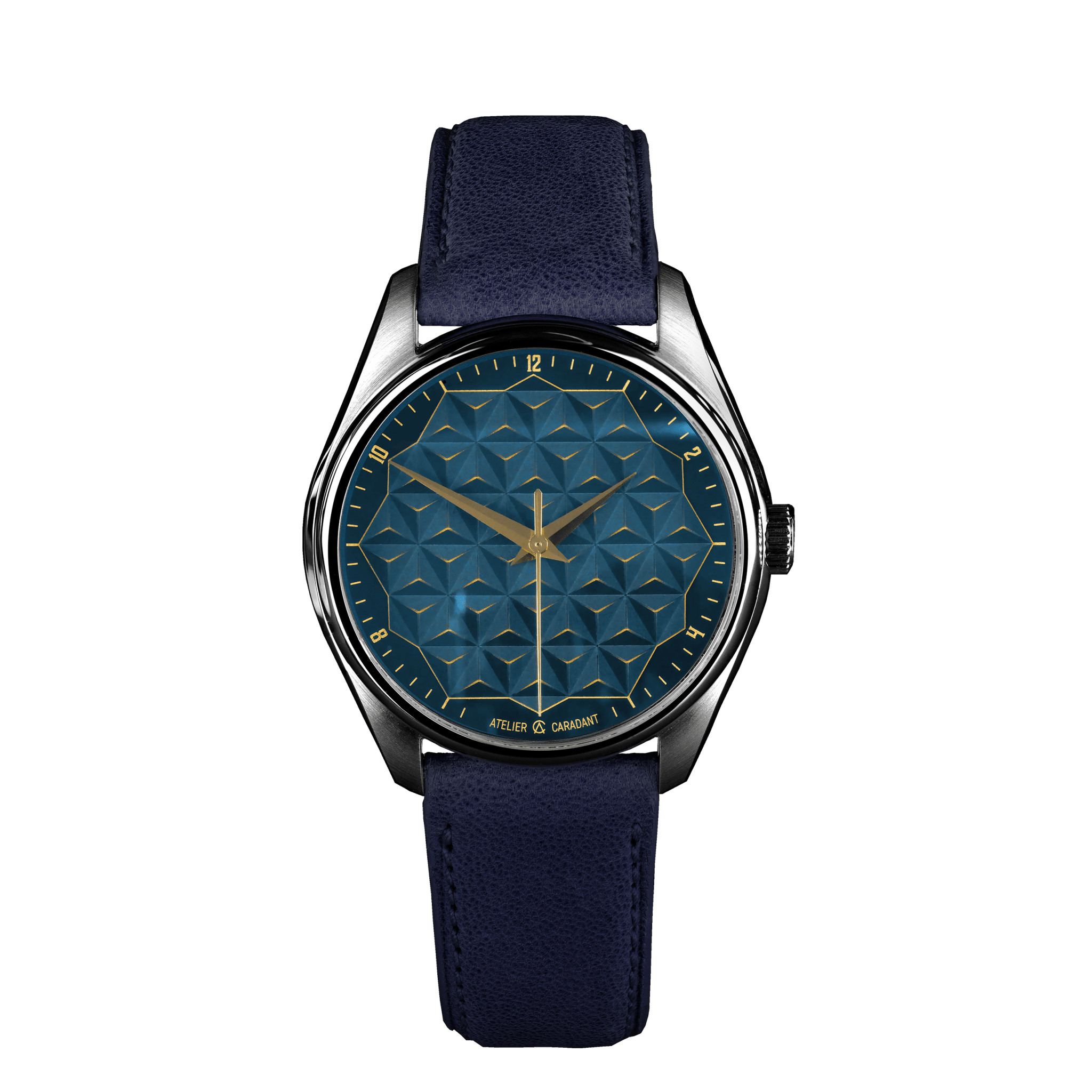 Signature Patterns Pyramides Bleu Lagune - Atelier Caradant